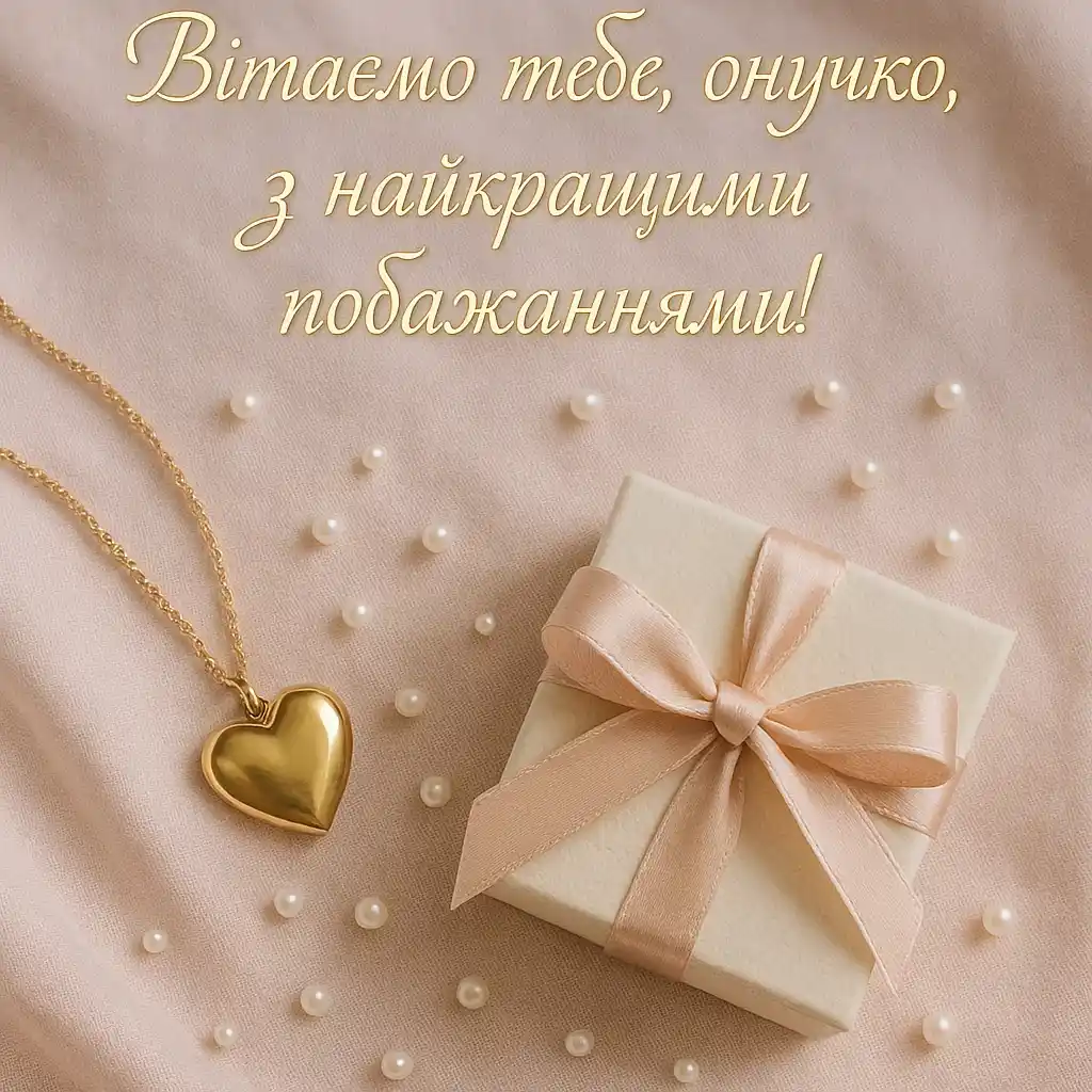 Привітання внучки від бабусі і дідуся Привітання внучки від бабусі і дідуся