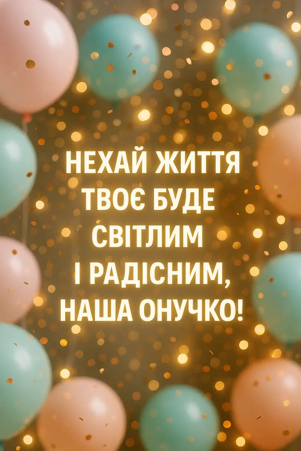 Привітання внучки від бабусі і дідуся Привітання внучки від бабусі і дідуся