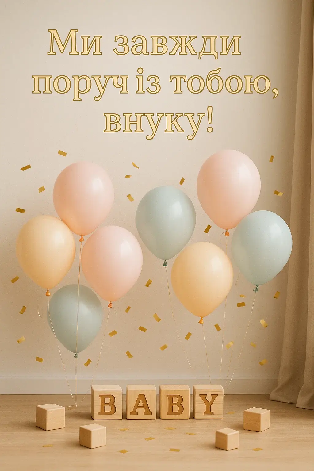 Привітання внука від бабусі і дідуся Привітання внука від бабусі і дідуся