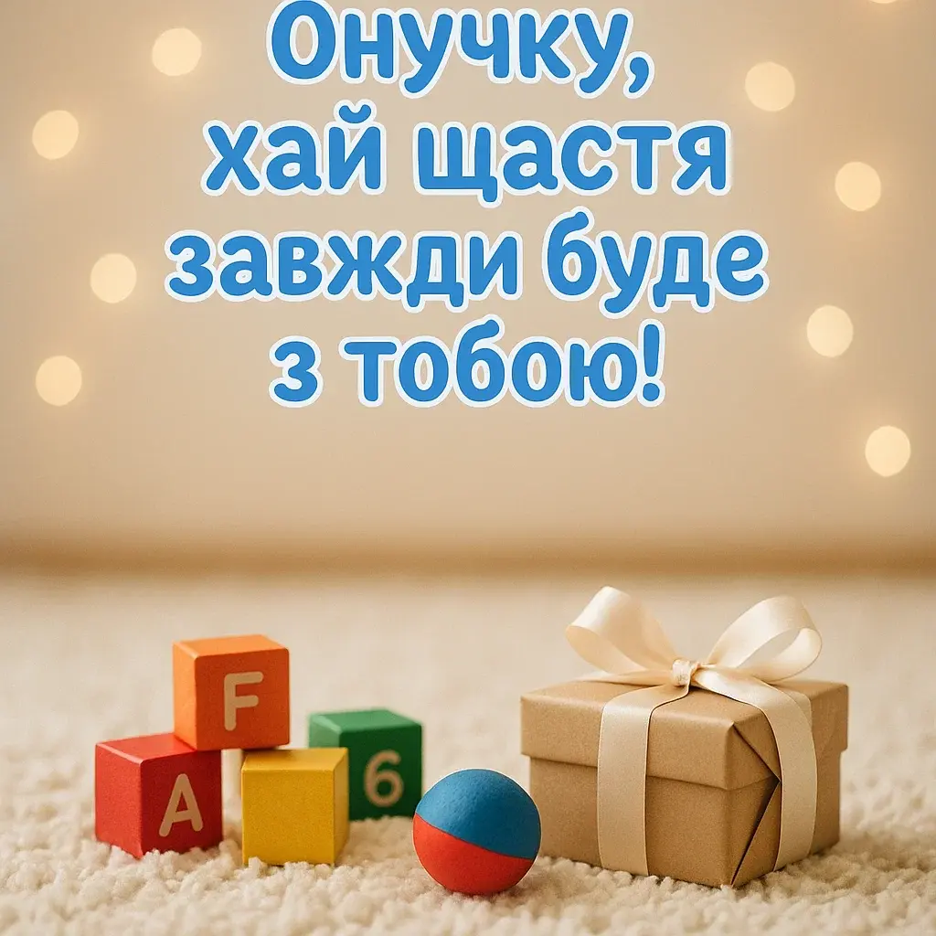 Привітання внука від бабусі і дідуся Привітання внука від бабусі і дідуся