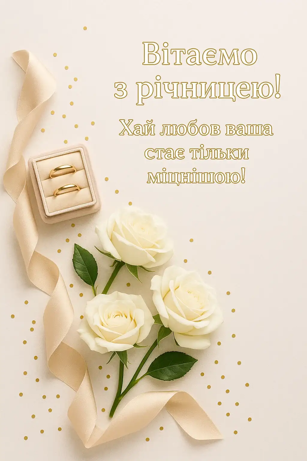 Привітання кумів з річницею весілля