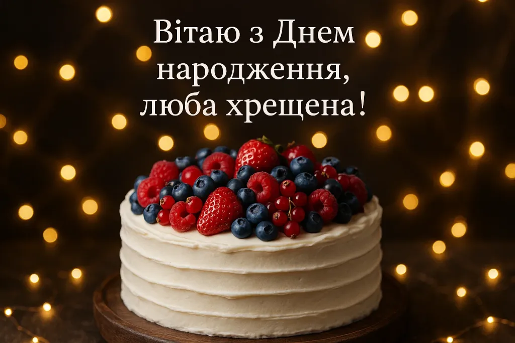 Привітання хресної з днем народження