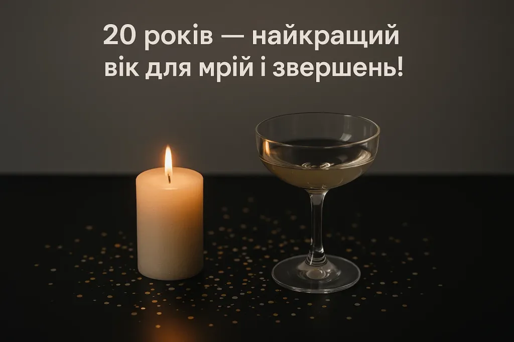 Привітання хлопця з 20-річчям Привітання хлопця з 20-річчям