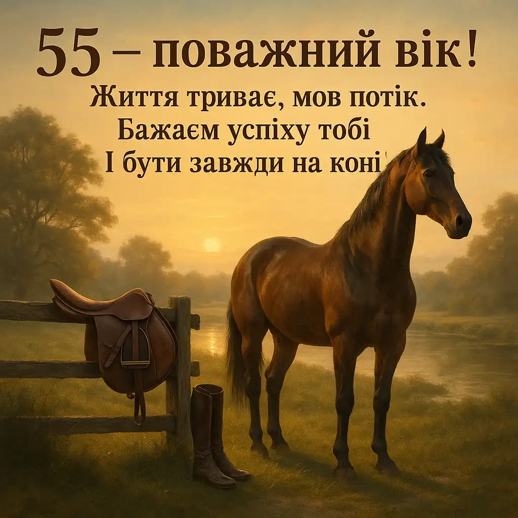 Привітання з 55 річчям чоловіку Привітання з 55 річчям чоловіку