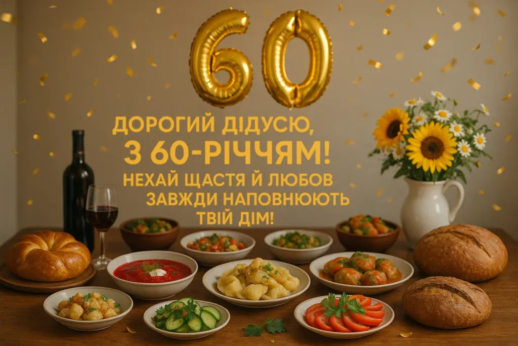 Привітання дідуся з 60-річчям