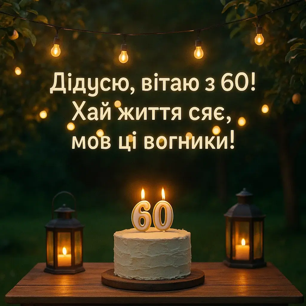 Привітання дідуся з 60-річчям