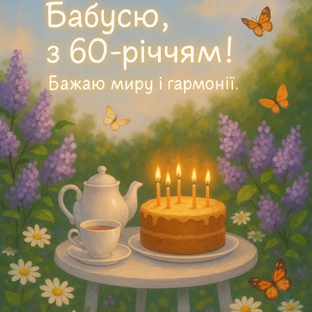 Привітання бабусі з 60-річчям