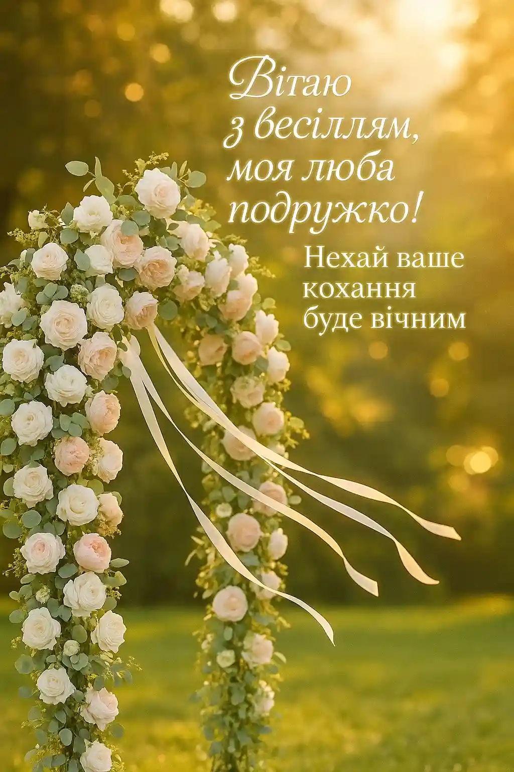 Привітання подружки з весіллям