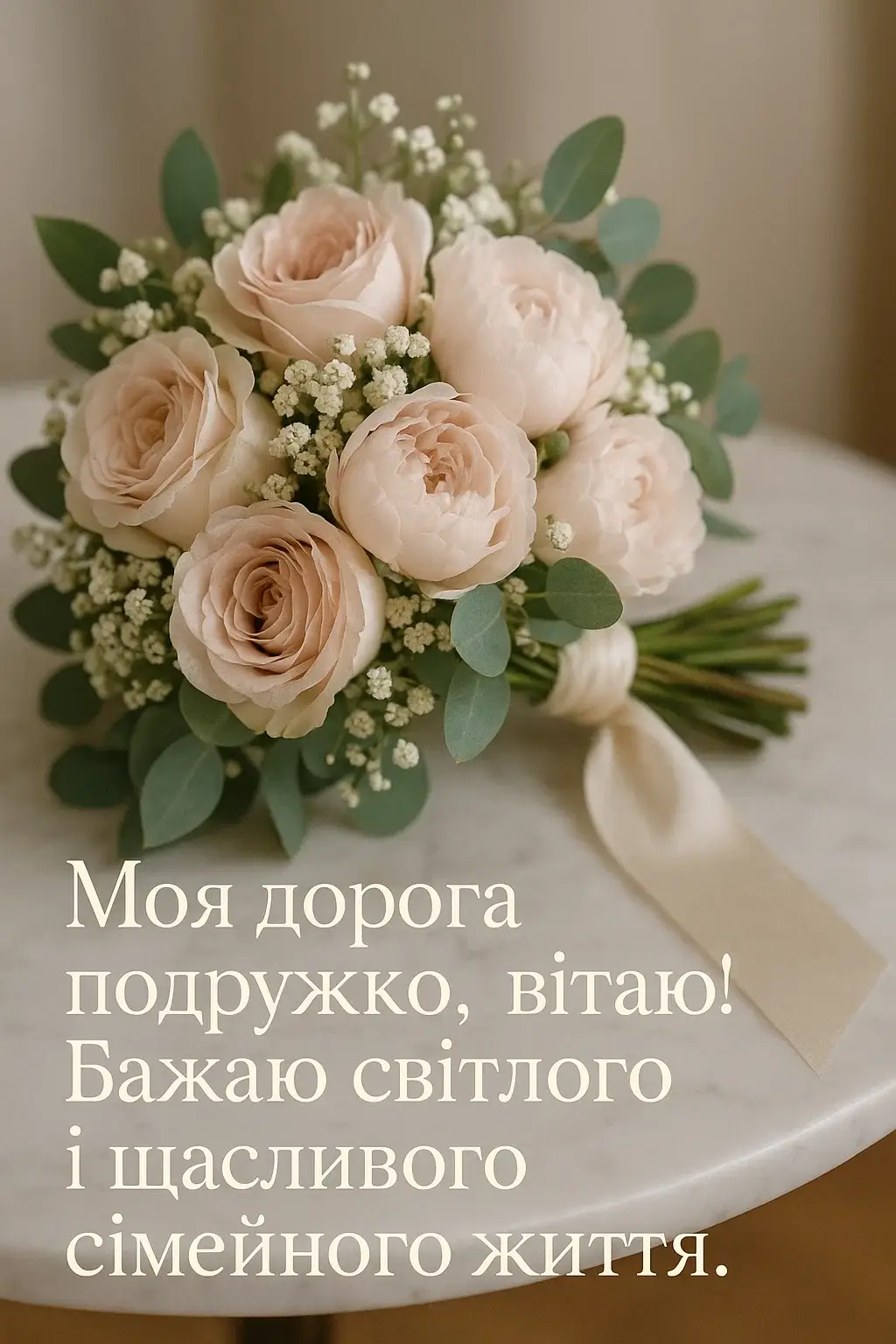 Привітання подружки з весіллям