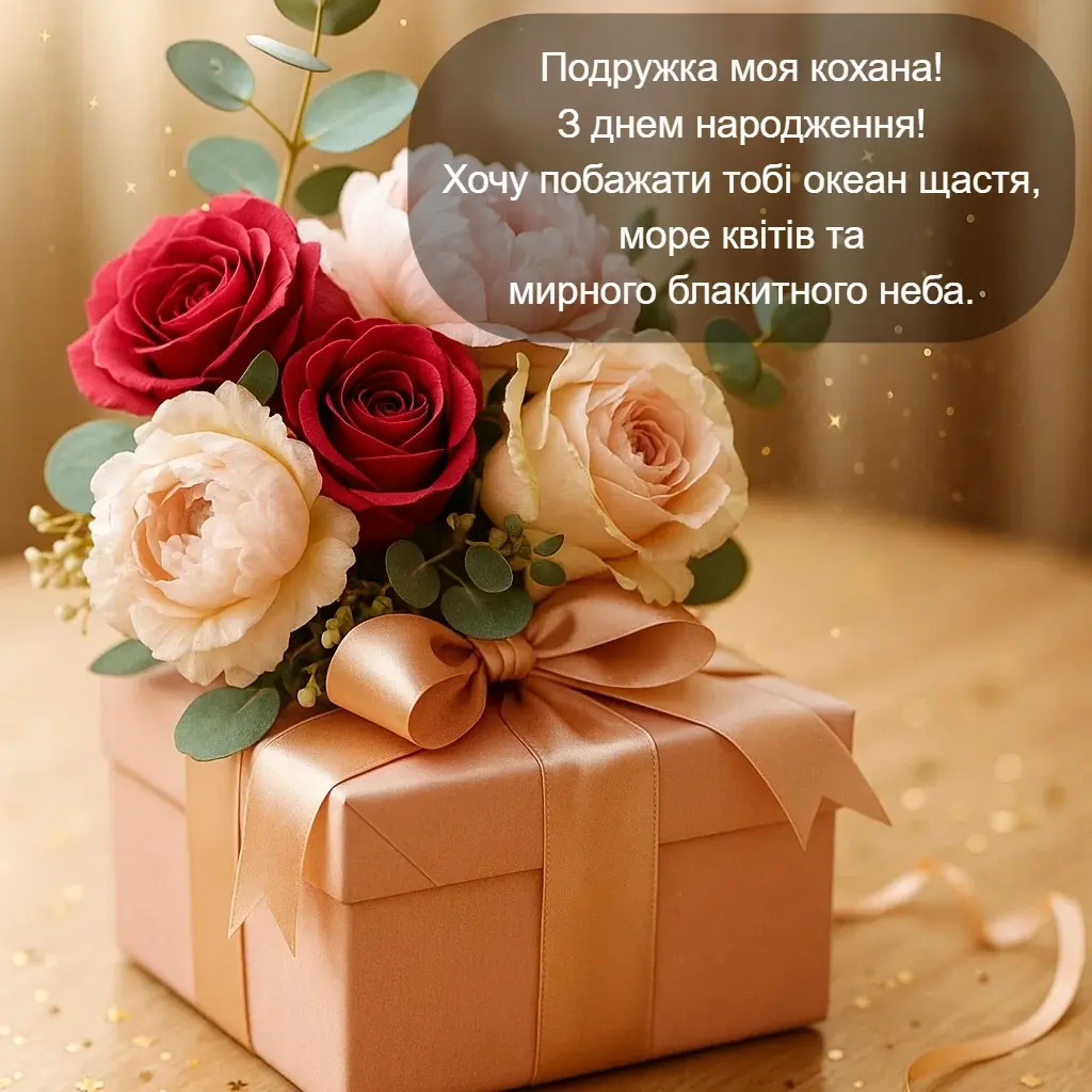 Привітання з днем народження подружці