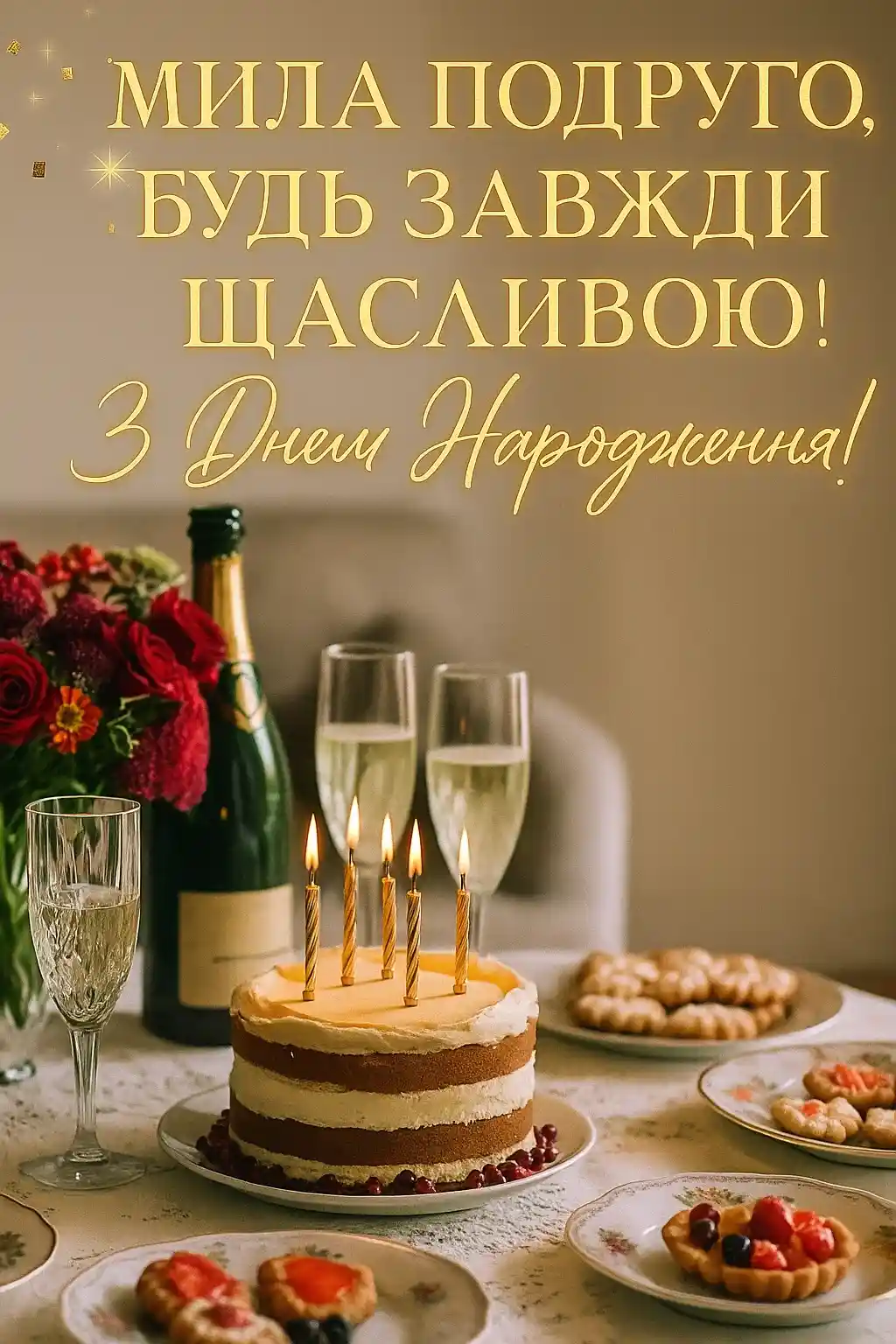 Привітання з днем народження подружці
