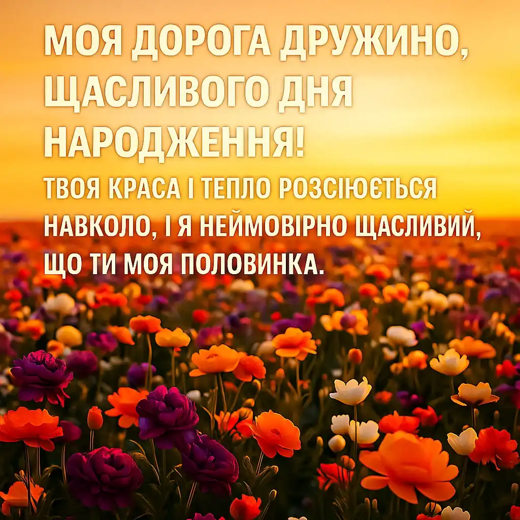 Привітання з днем народження дружини Привітання з днем народження дружини