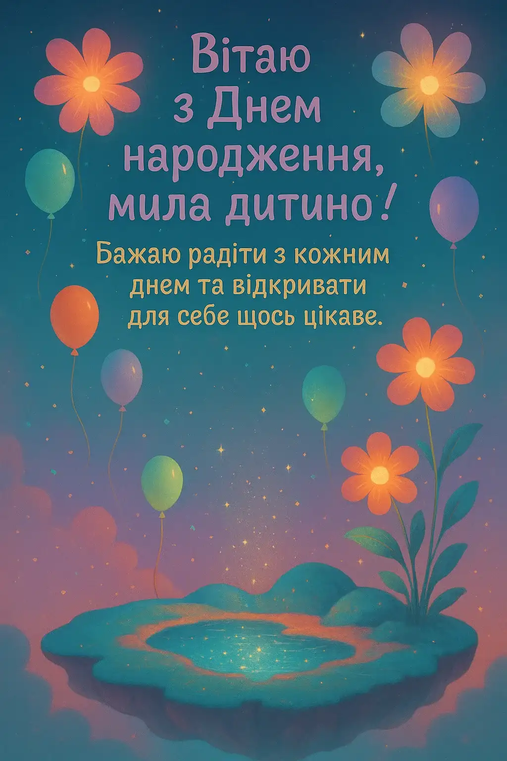 Привітання з днем народження для дитини