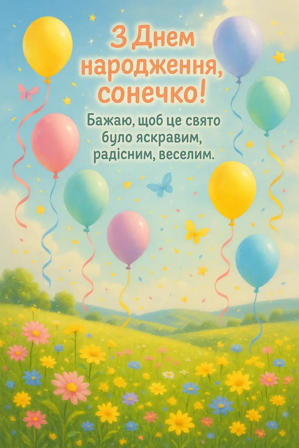 Привітання з днем народження для дитини