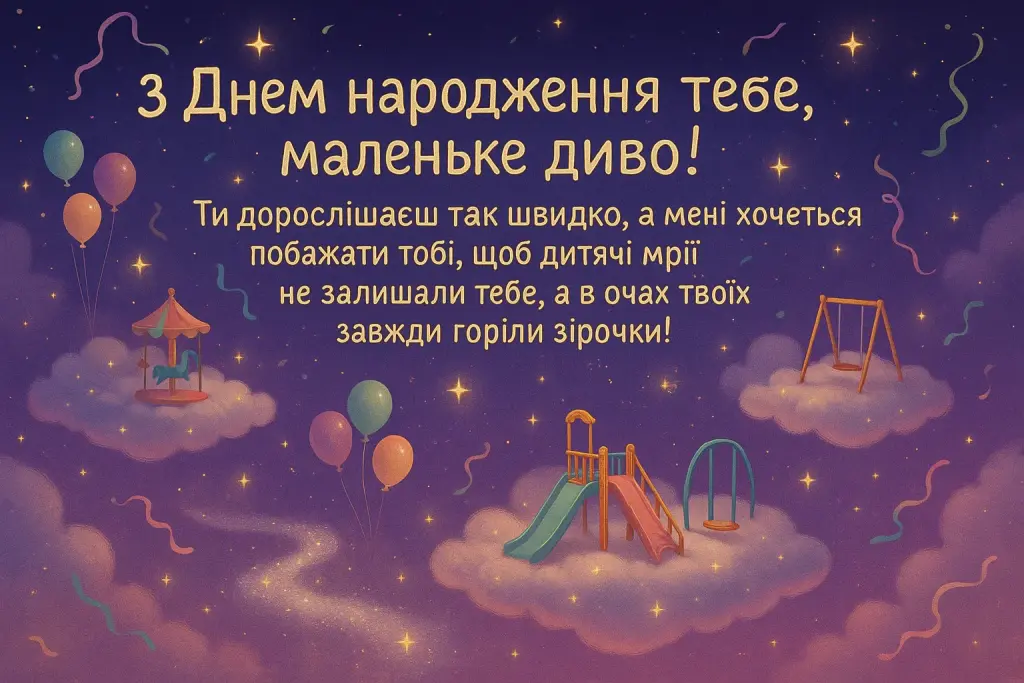 Привітання з днем народження для дитини