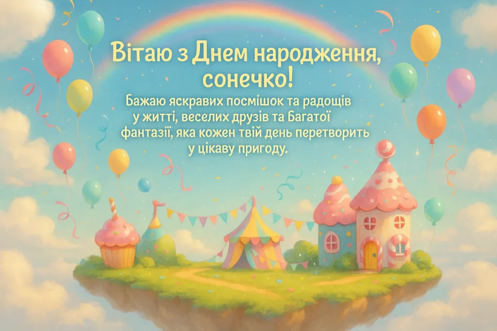 Привітання з днем народження для дитини