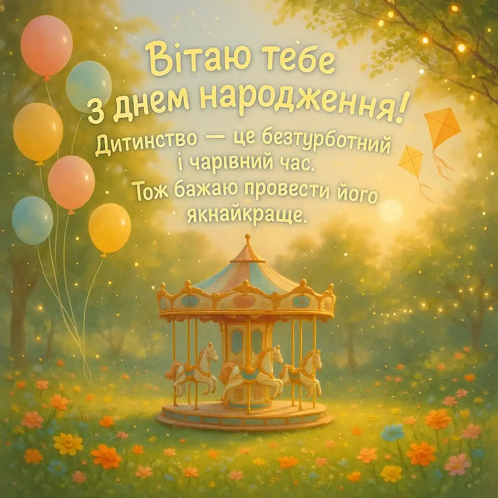 Привітання з днем народження для дитини
