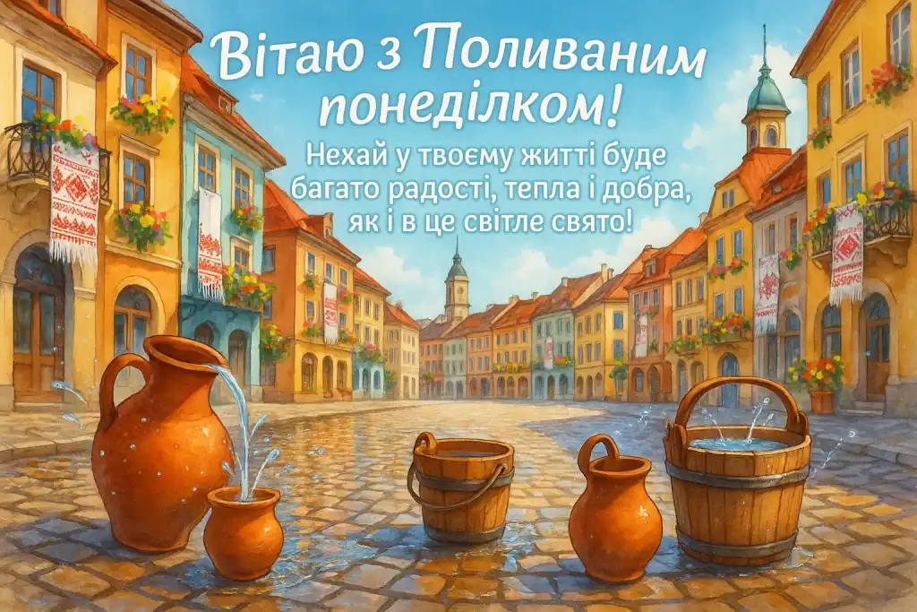Привітання з поливаним понеділком