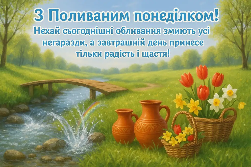 Привітання з поливаним понеділком