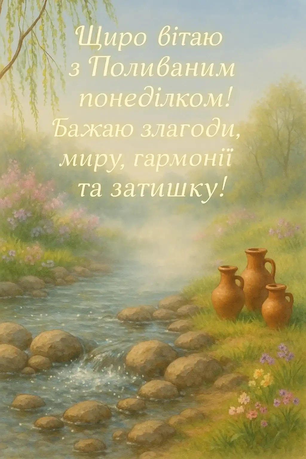 Привітання з поливаним понеділком