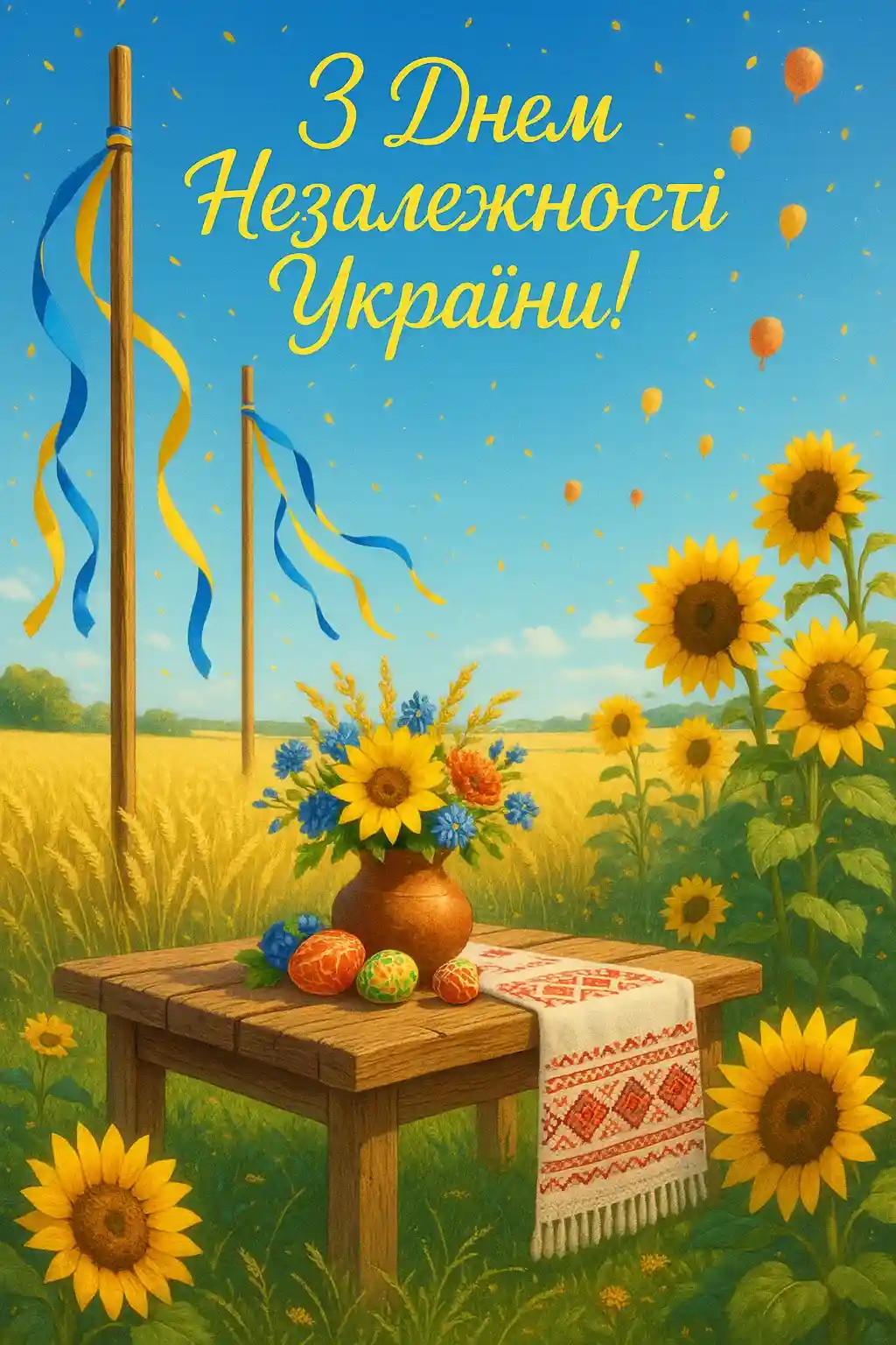 Привітання з Днем Незалежності України