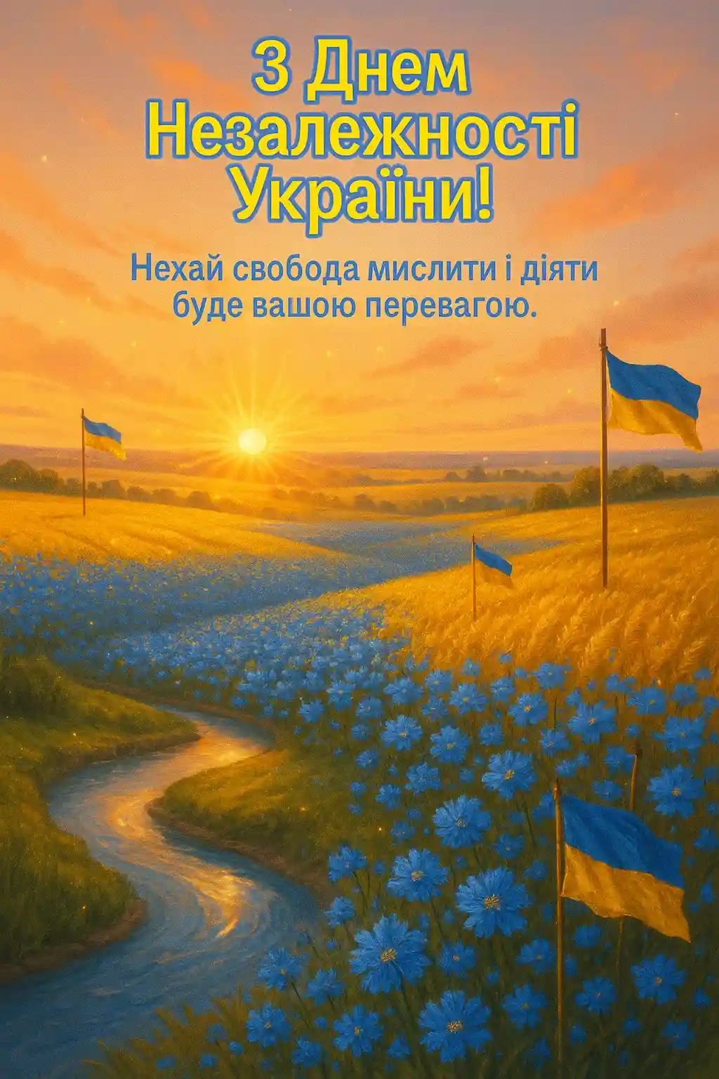 Привітання з Днем Незалежності України
