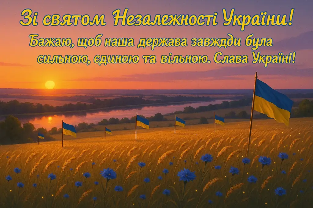 Привітання з Днем Незалежності України