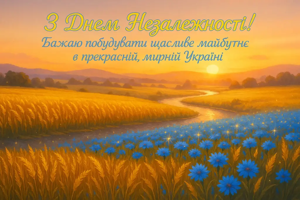 Привітання з Днем Незалежності України