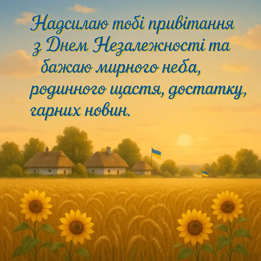 Привітання з Днем Незалежності України