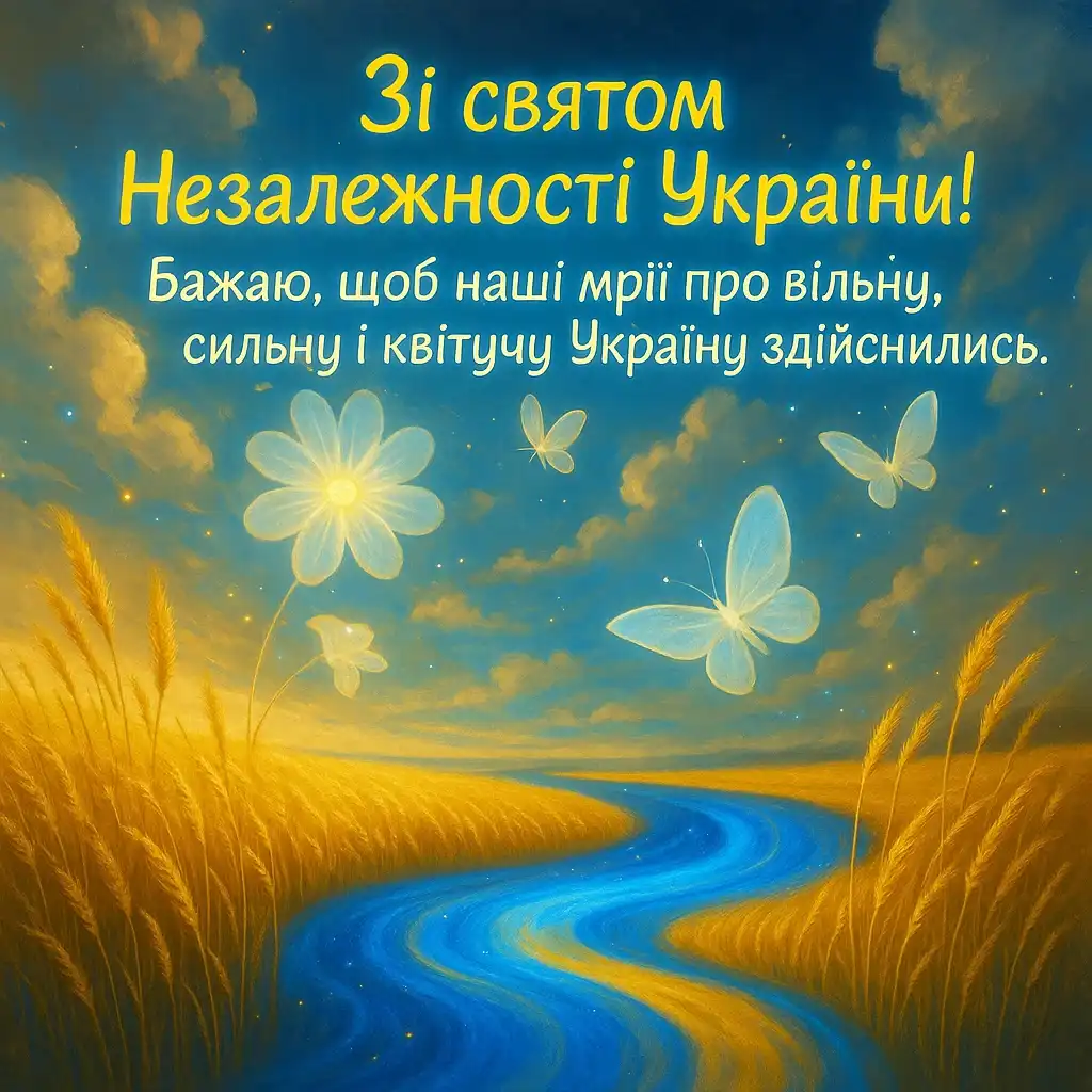 Привітання з Днем Незалежності України