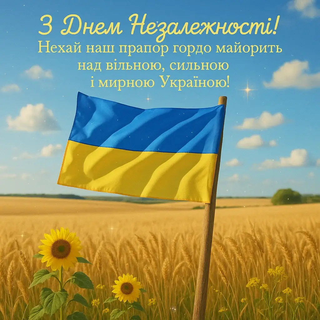 Привітання з Днем Незалежності України