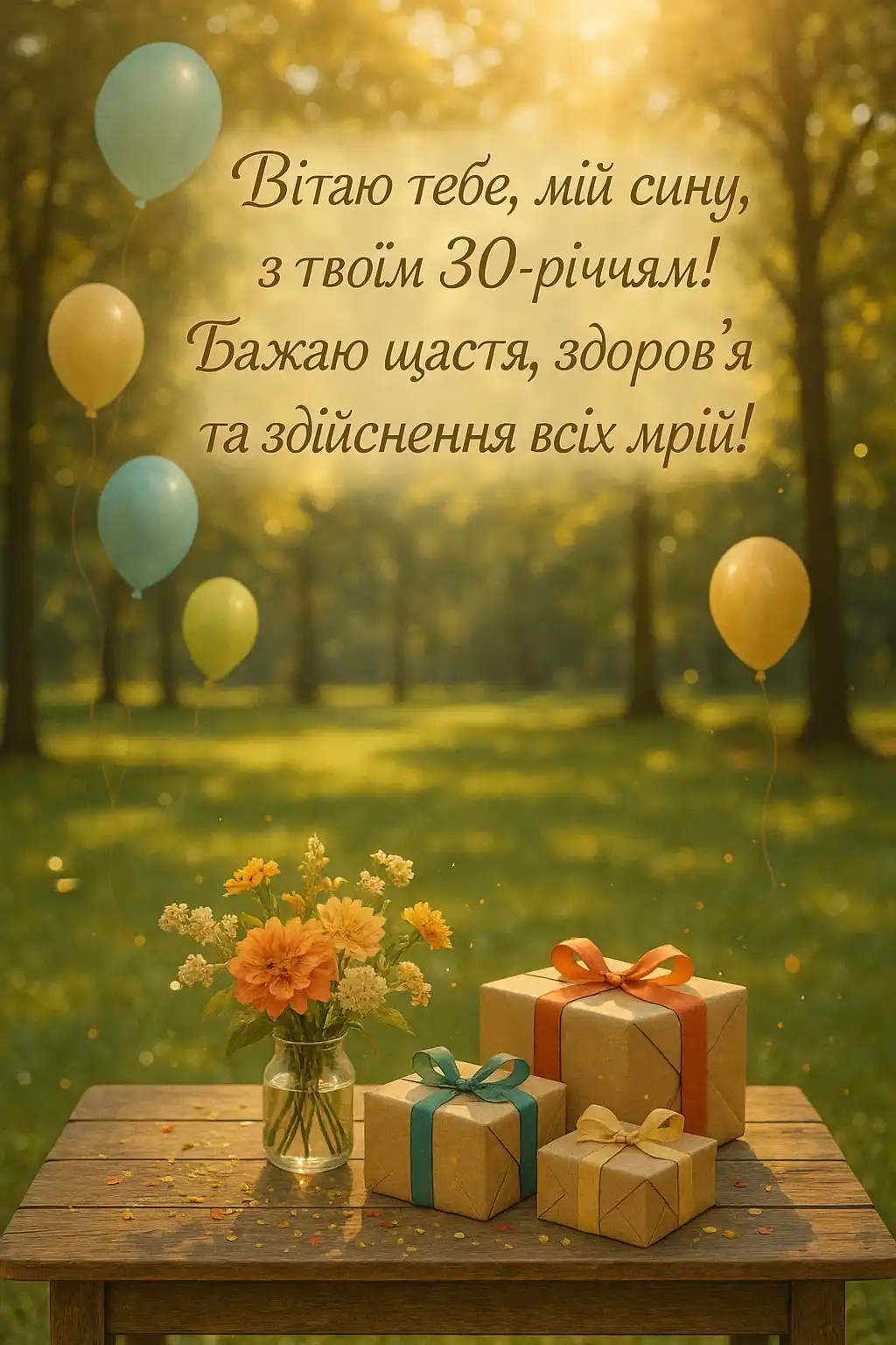 Сину – 30 років: привітання з днем народження від мами Сину – 30 років: привітання з днем народження від мами