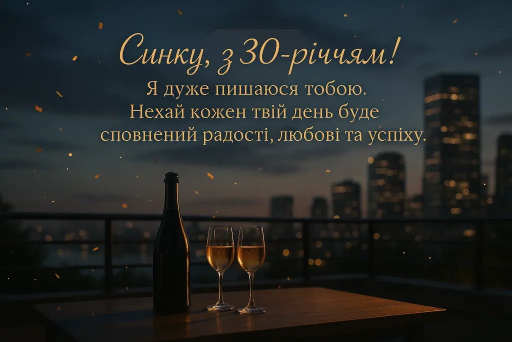 Сину – 30 років: привітання з днем народження від мами Сину – 30 років: привітання з днем народження від мами