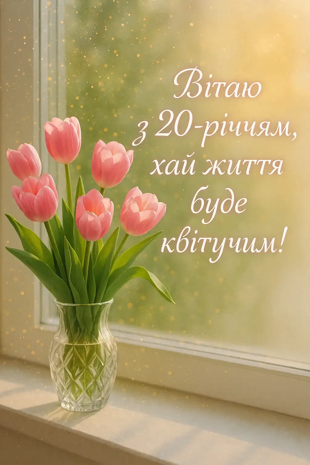 Привітання з 20-річчям для дівчини