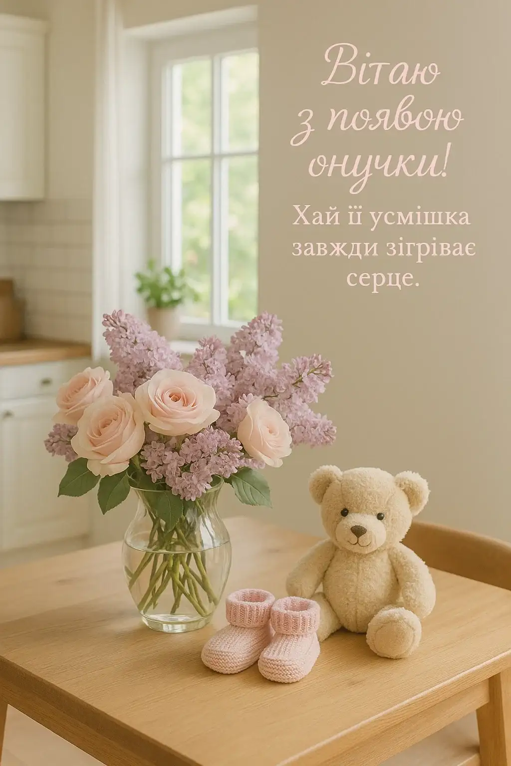Привітання подружці з народженням онучки