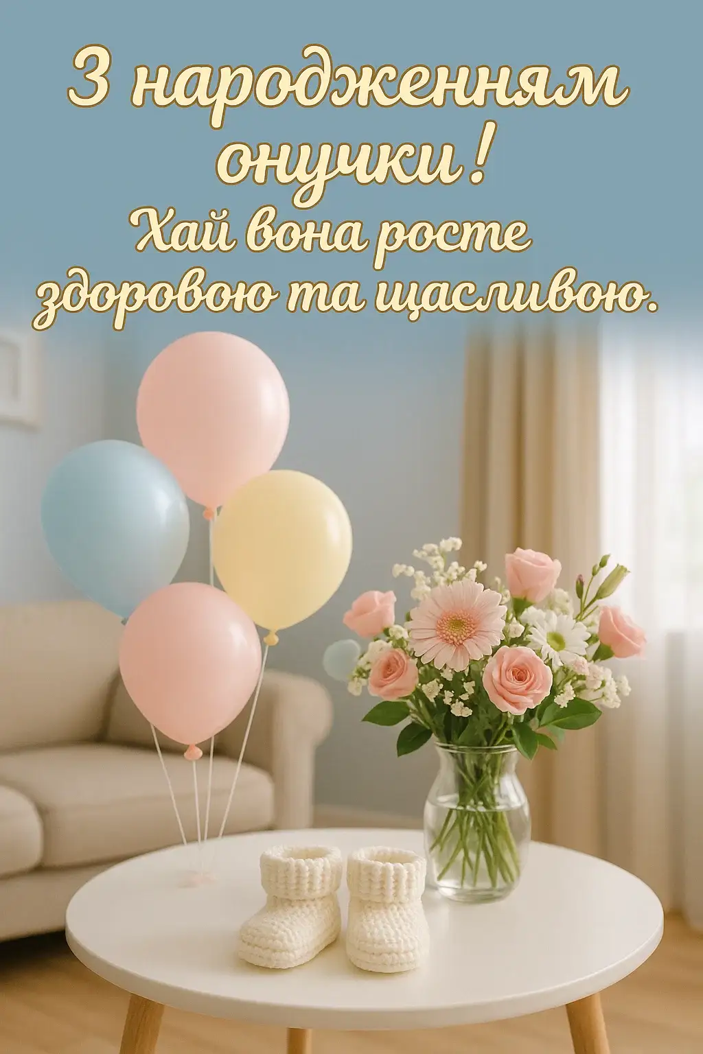 Привітання подружці з народженням онучки