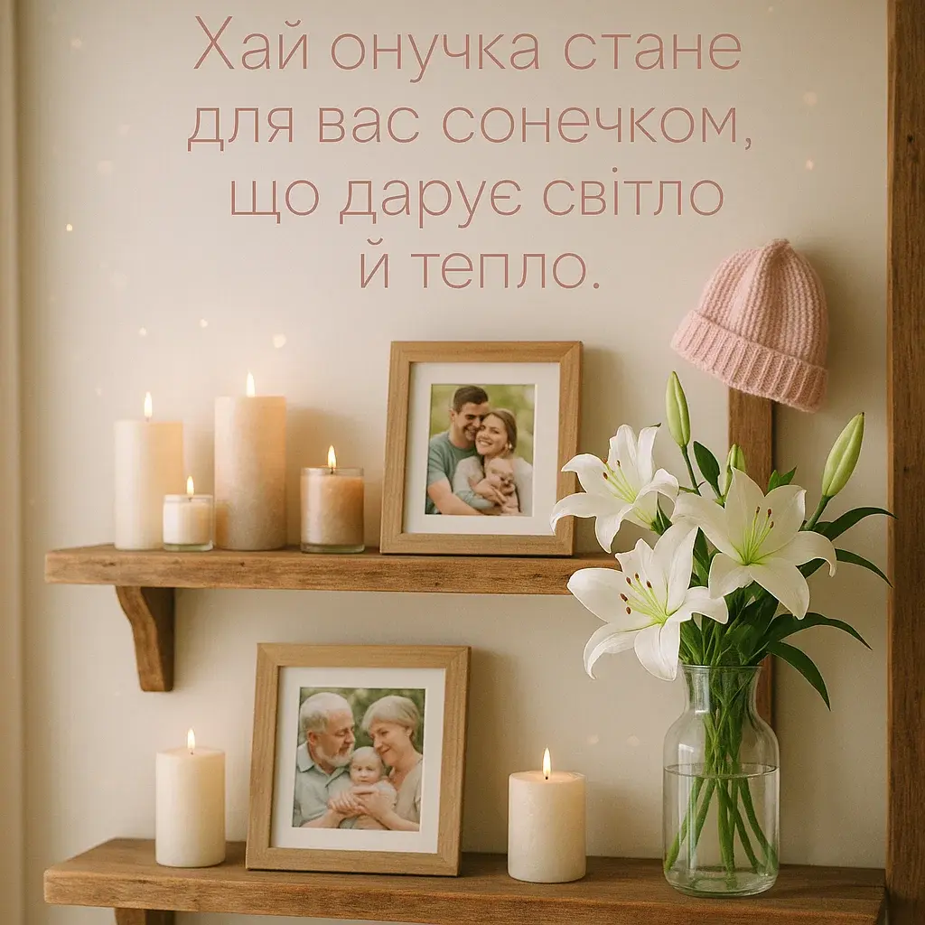 Привітання подружці з народженням онучки