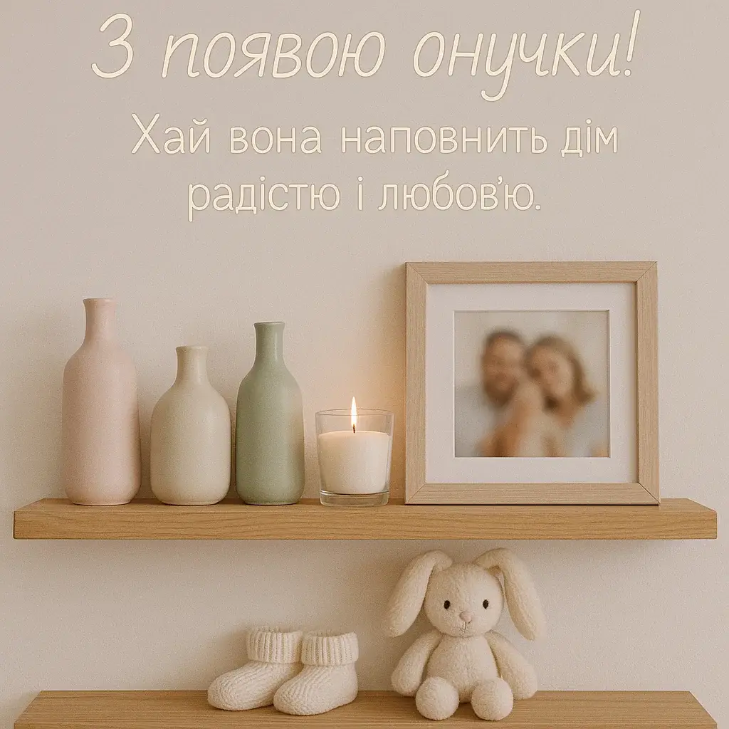 Привітання подружці з народженням онучки