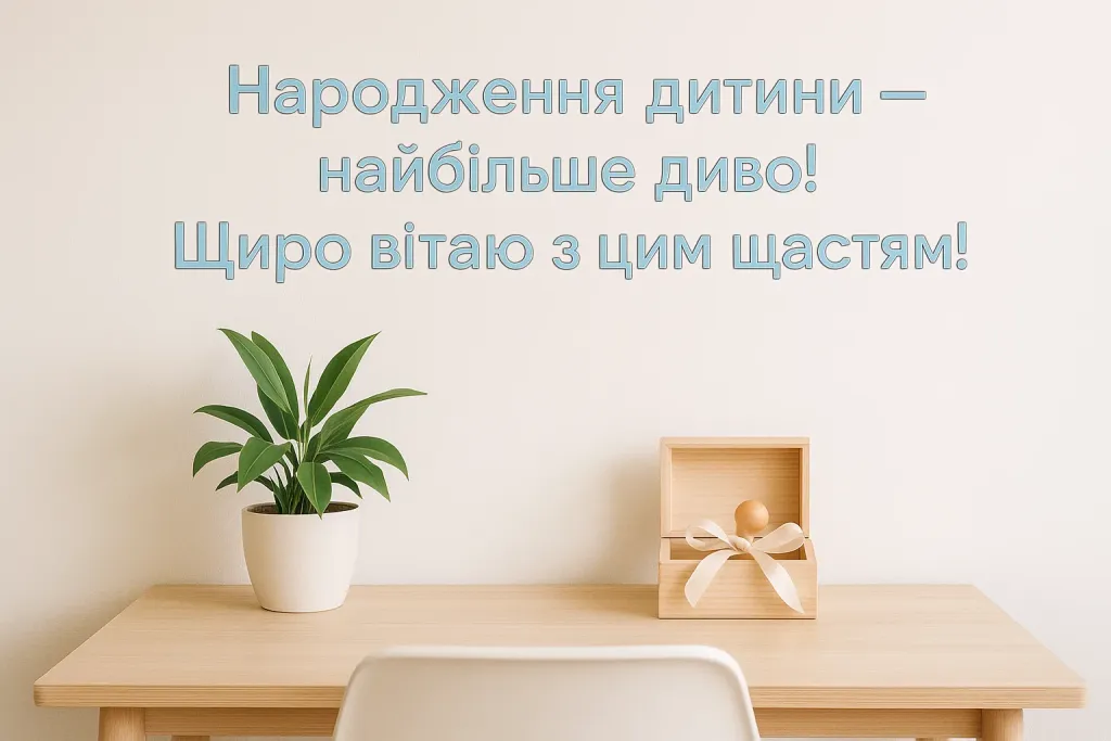 Привітання колеги чоловіка з народженням дитини