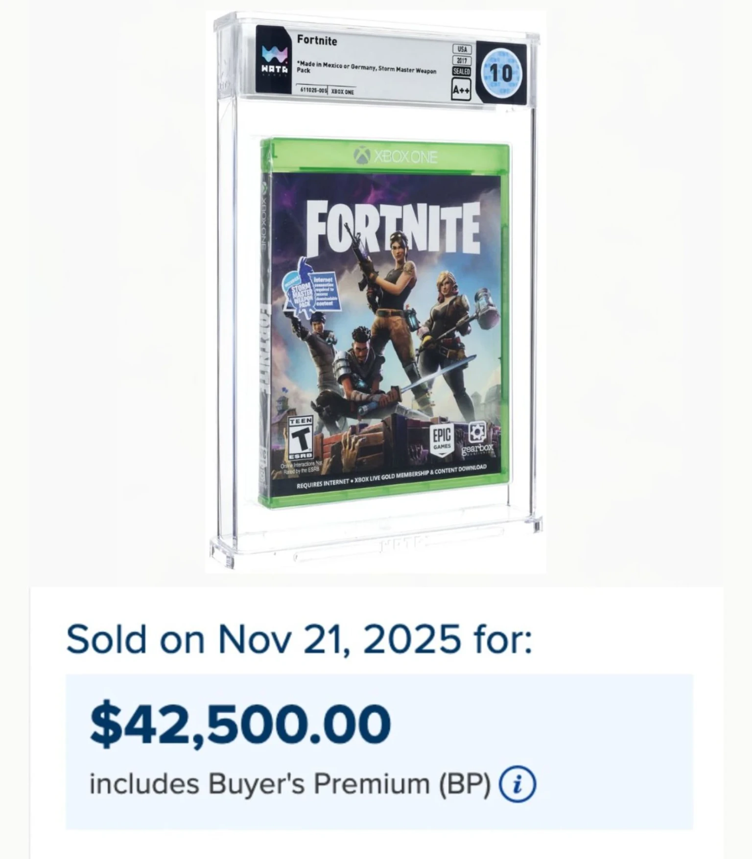 Рідкісну фізичну копію Fortnite продали на аукціоні за рекордні $42 500 Рідкісну фізичну копію Fortnite продали на аукціоні за рекордні $42 500