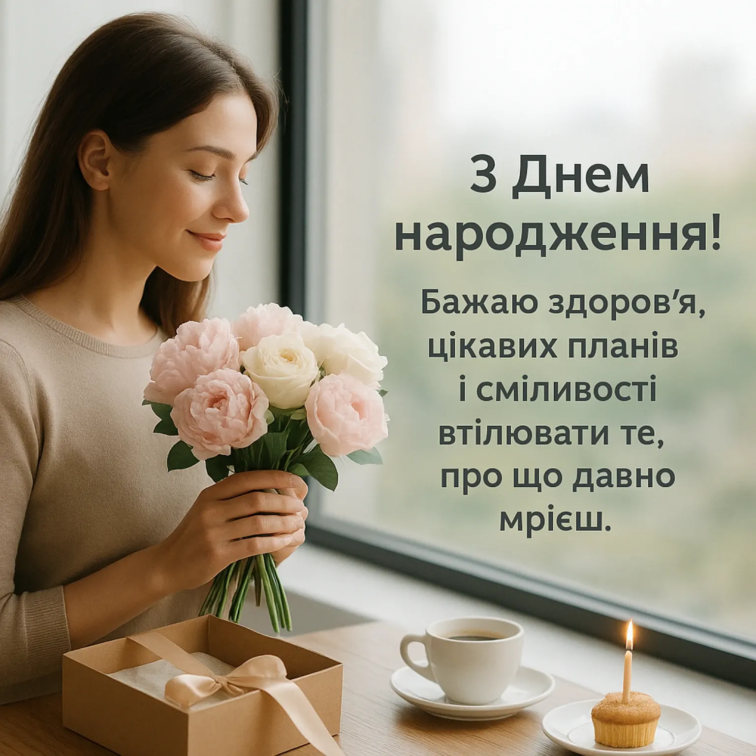Привітання з днем народження жінці Привітання з днем народження жінці