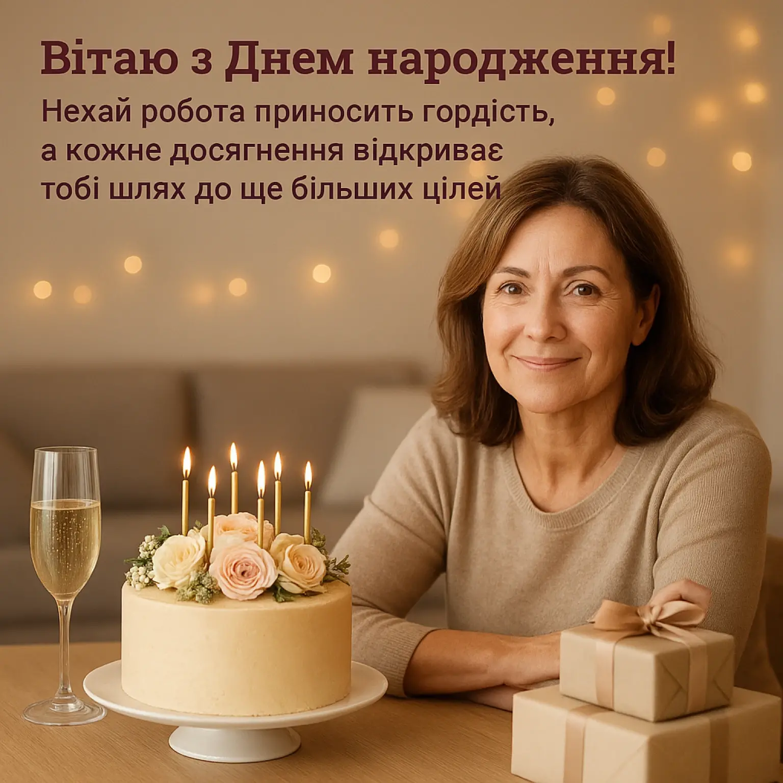Привітання з днем народження жінці Привітання з днем народження жінці