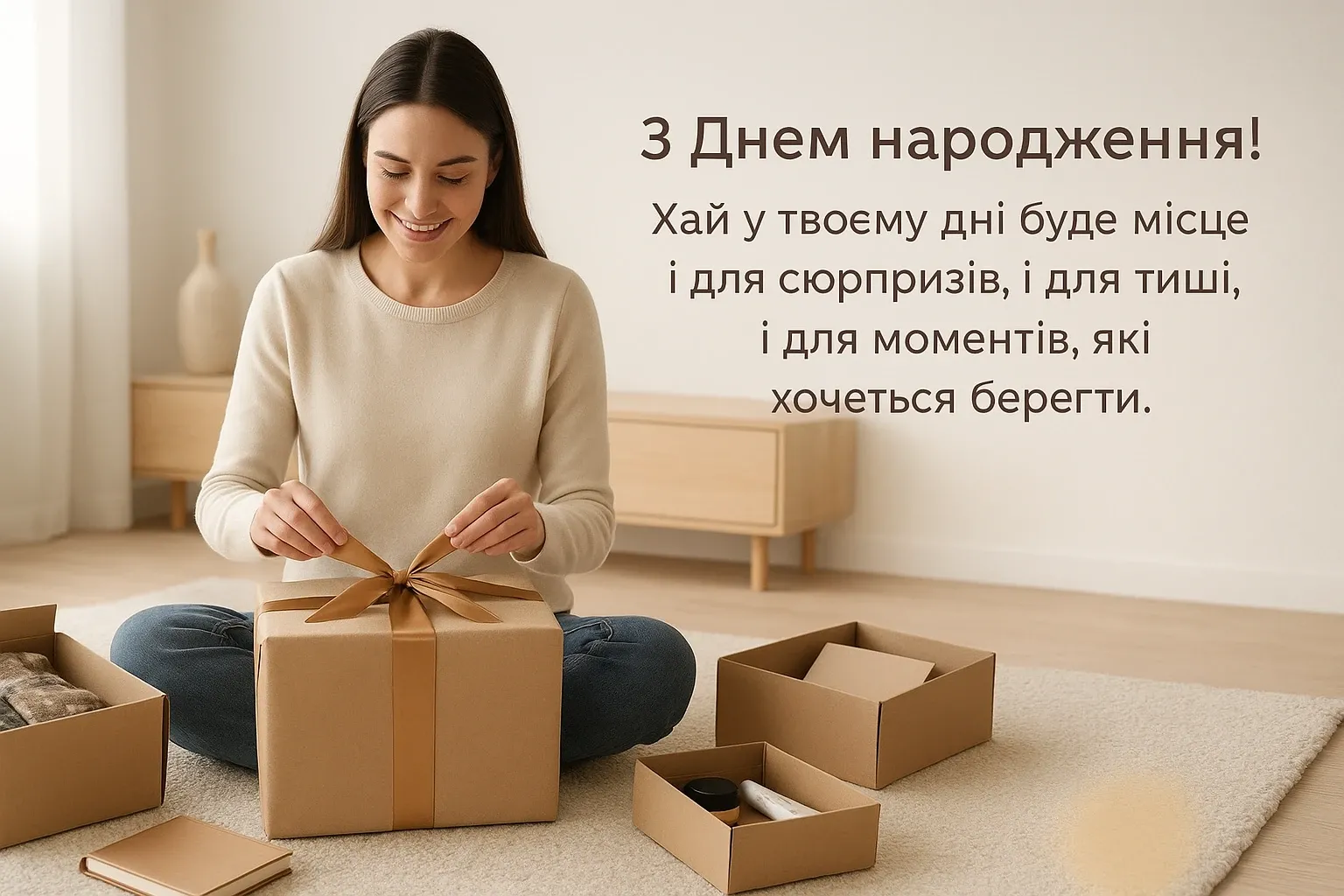 Привітання з днем народження жінці Привітання з днем народження жінці