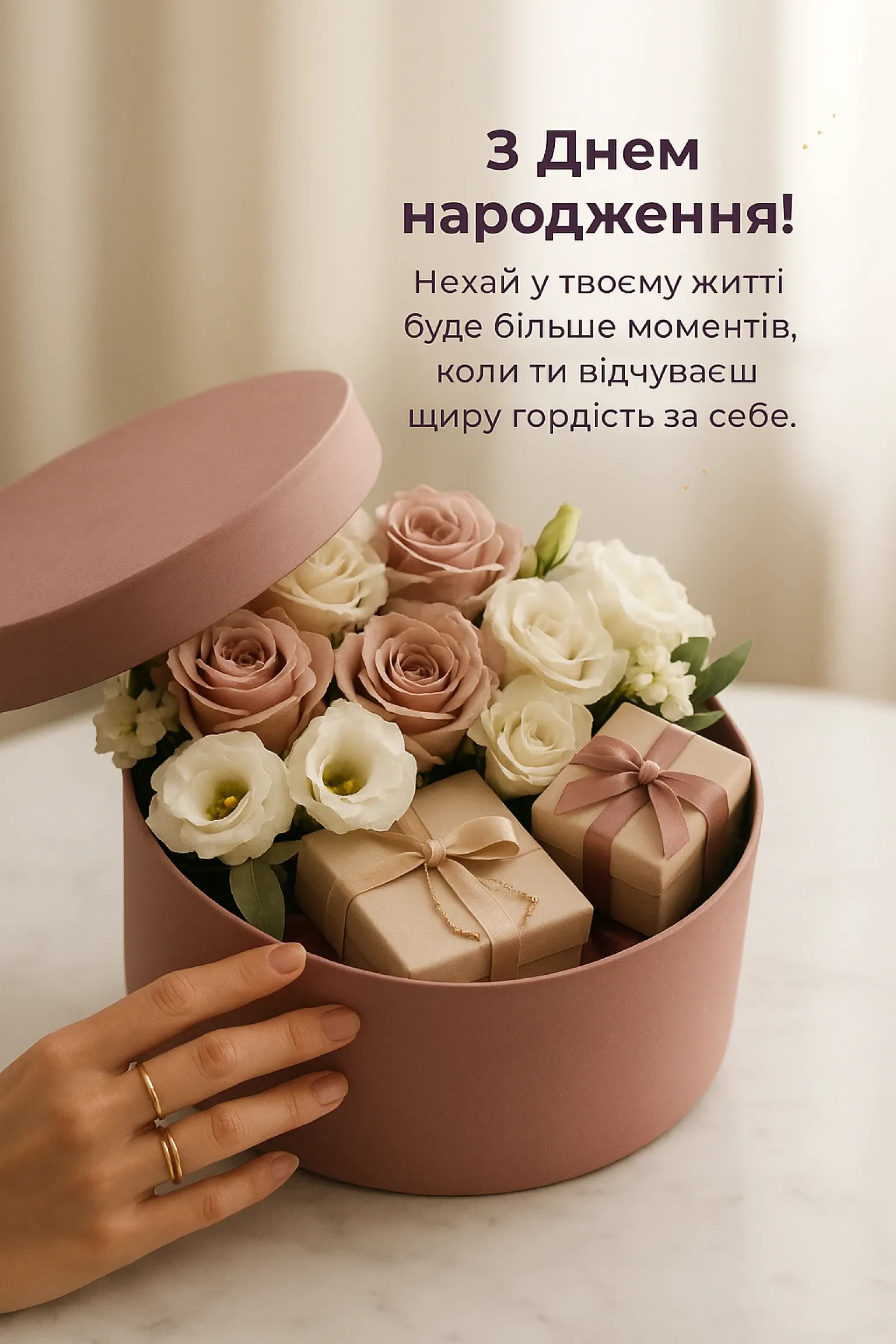 Привітання з днем народження жінці Привітання з днем народження жінці