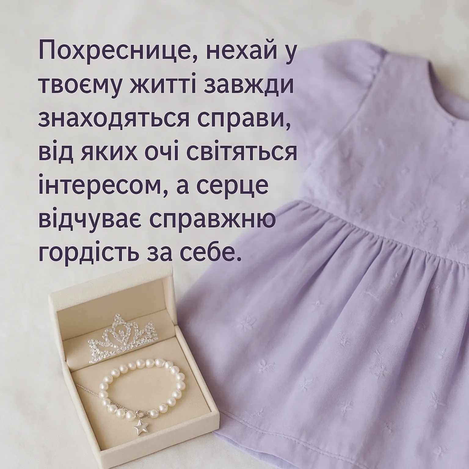 Привітання для похресниці