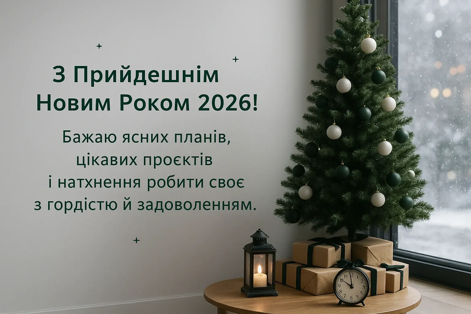 Привітання з прийдешнім новим роком 2026: коли чекаєш дива