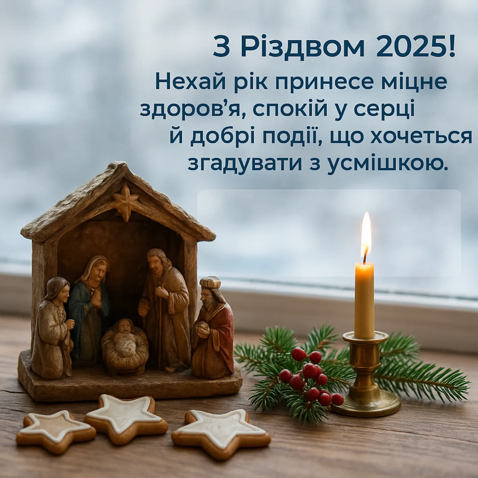 Привітання з Різдвом 2025 у картинках