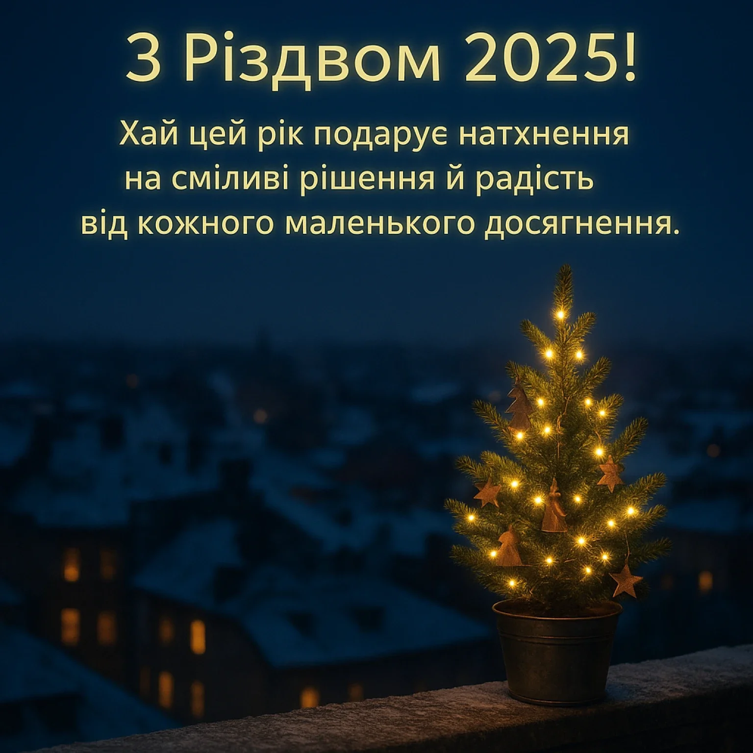 Привітання з Різдвом 2025 у картинках