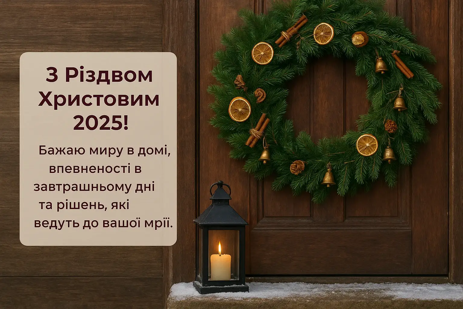 Привітання з Різдвом 2025 у картинках