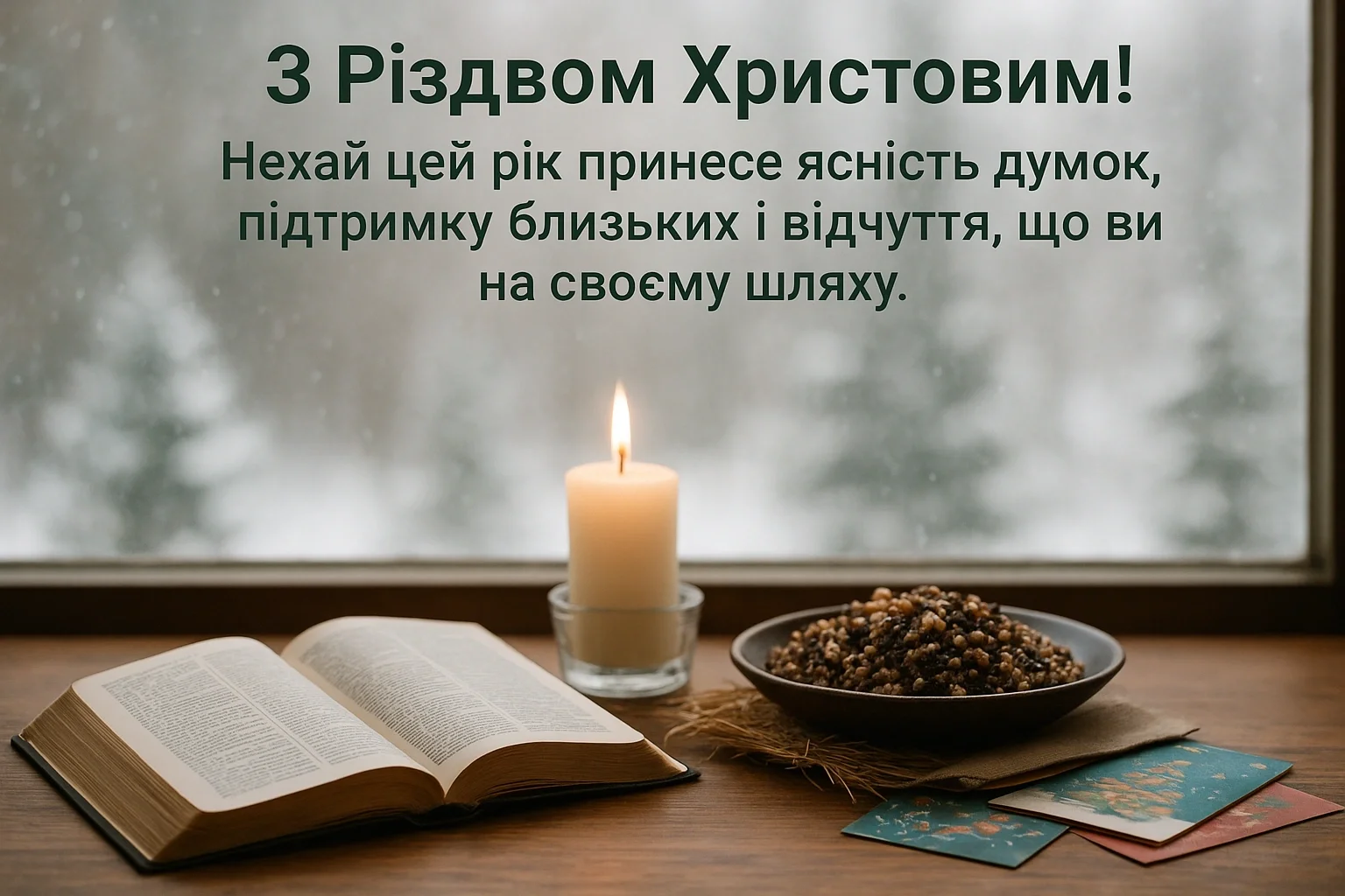 Привітання з Різдвом 2025 у картинках